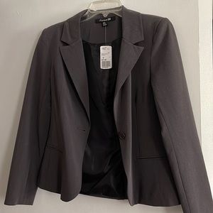 Charcoal gray womens blazer